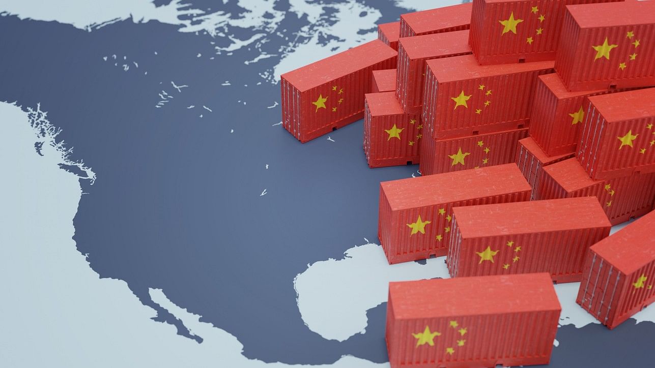 <div class="paragraphs"><p>Representative illustration showing shipping containers with the flag of China.</p></div>